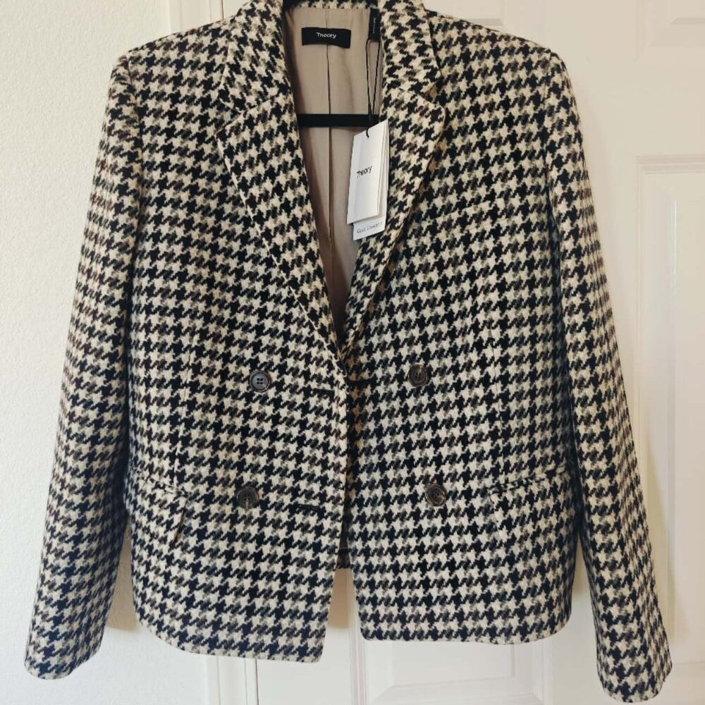 NWT Theory Square Double Breasted Wool Blazer Jacket - Picture 4 of 7